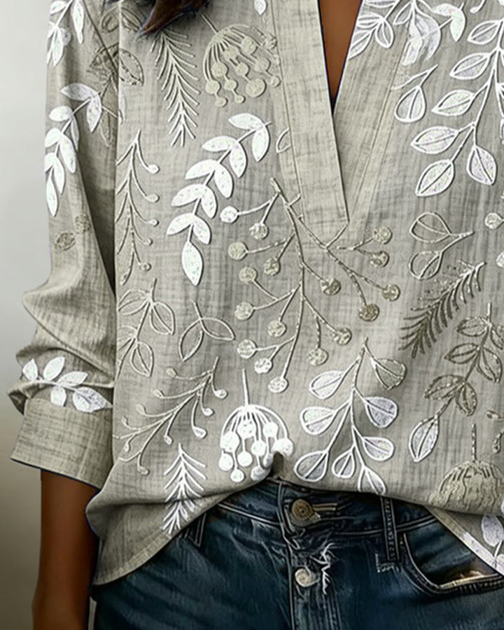Gemma | Botanical Print Blouse