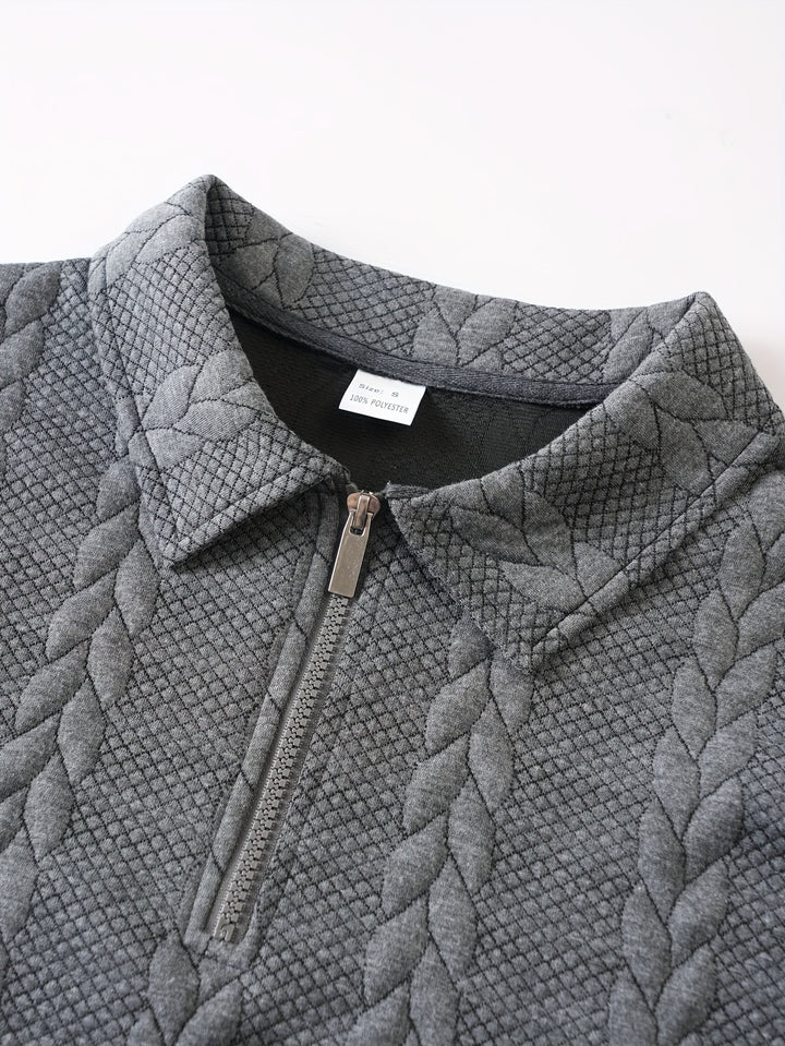 Harvey | Textured Half-Zip Pullover