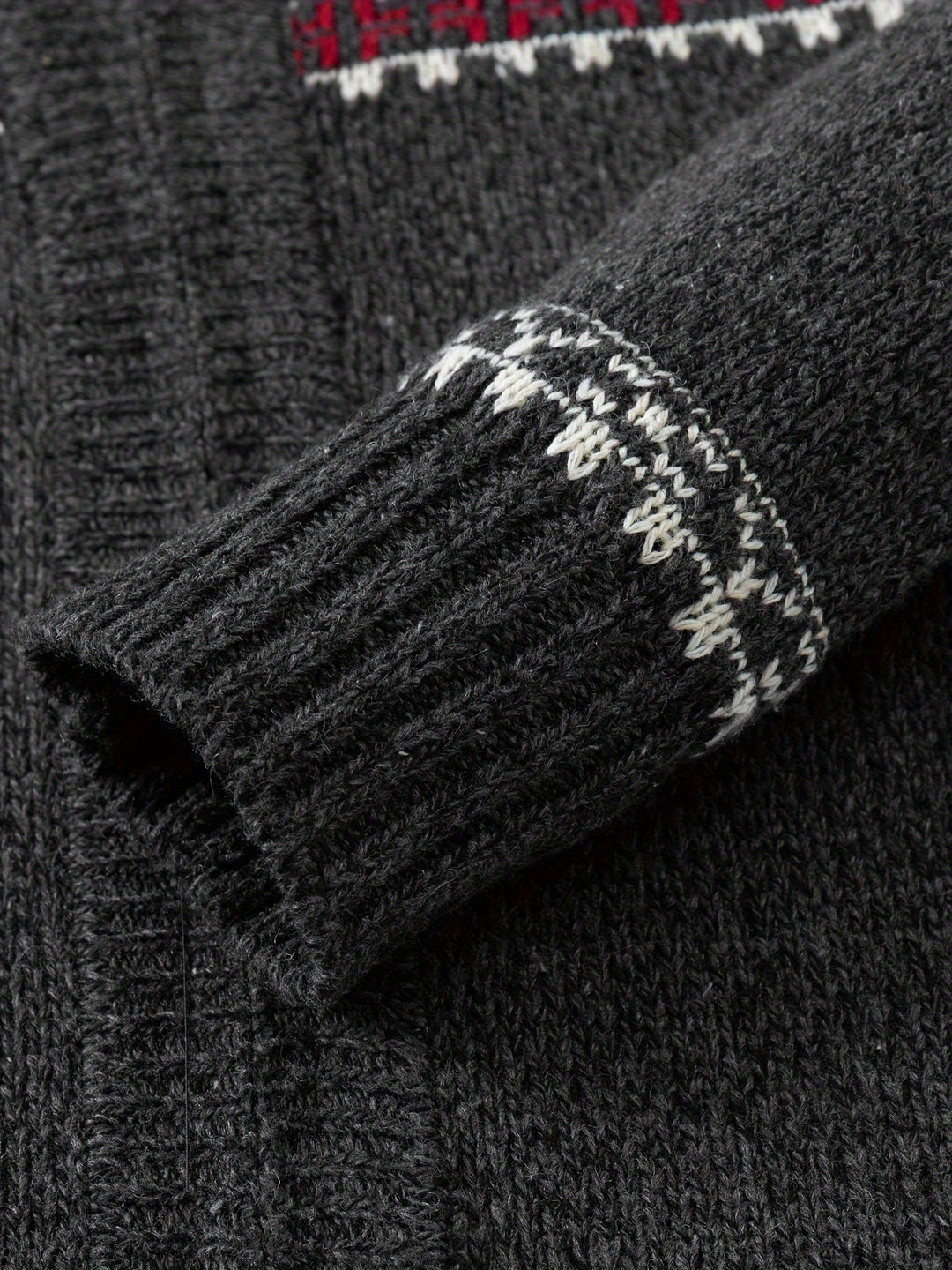 Reuben | Nordic-Pattern Zip Cardigan
