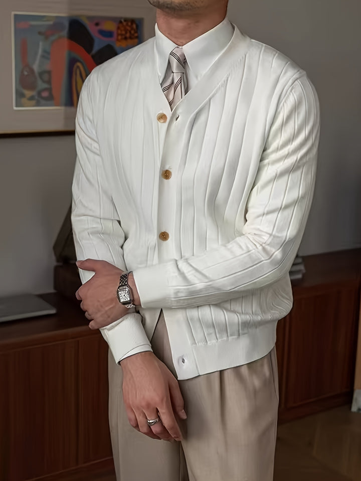 Chester | Ribbed Button-Up Cardigan