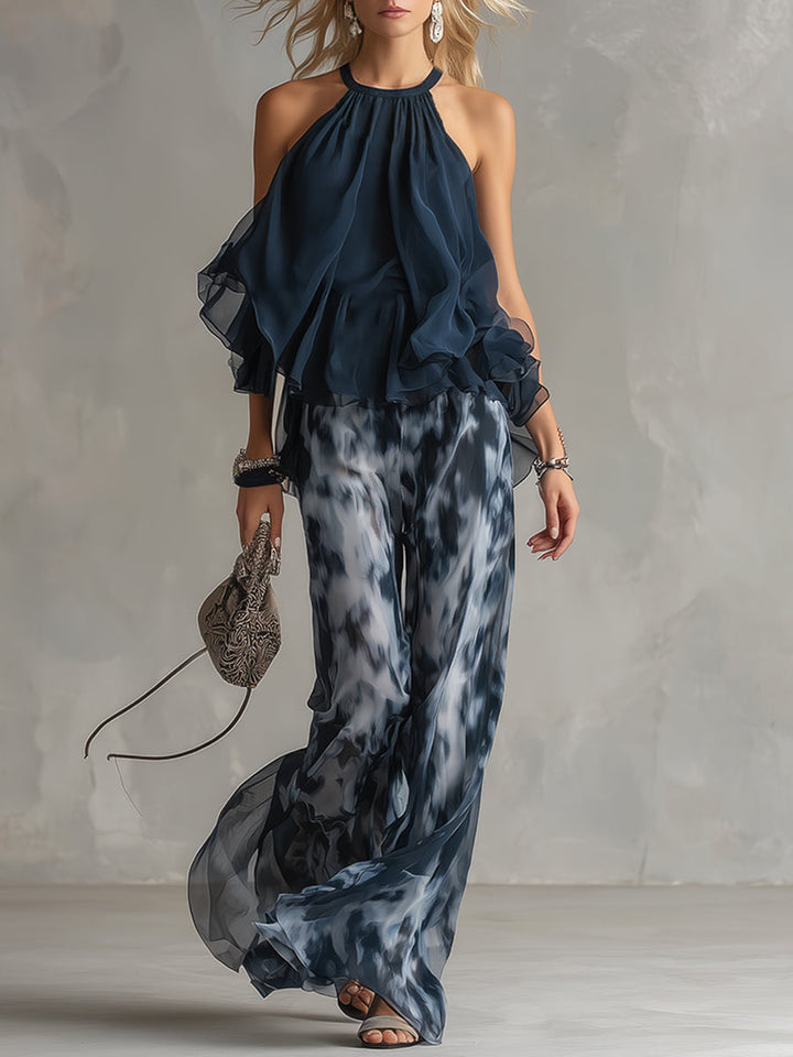 Wren | Flowing High-Neck Two-Piece Set
