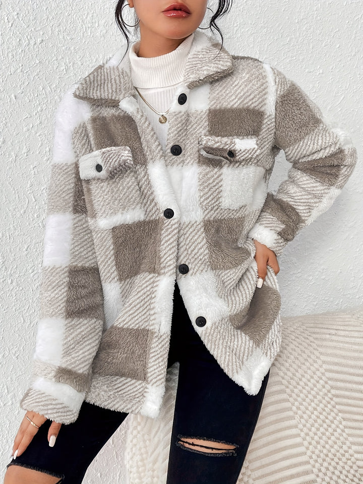 Beatrix | Cosy Checked Shirt Jacket