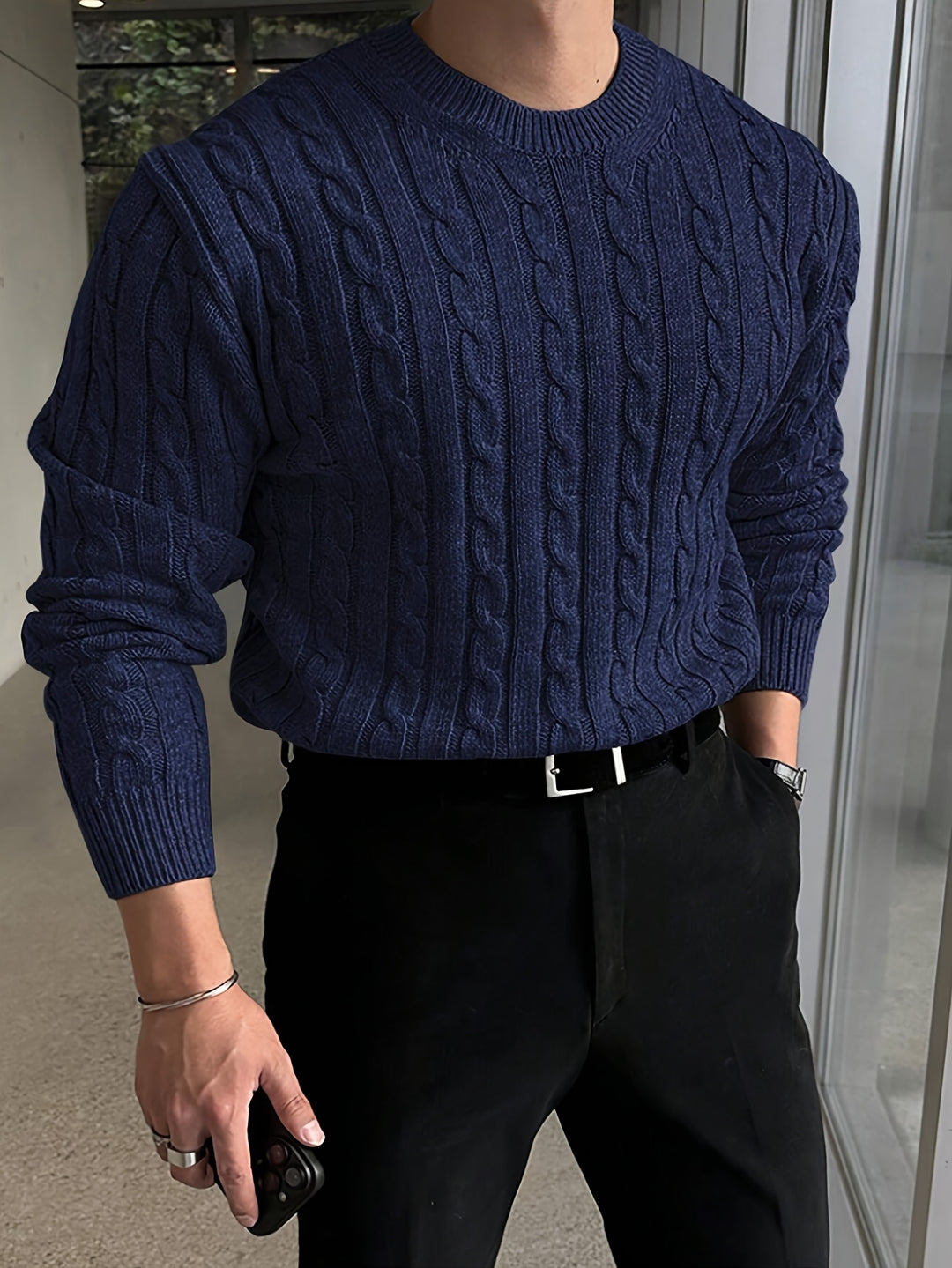 Hartley | Cable-Knit Round Neck Jumper