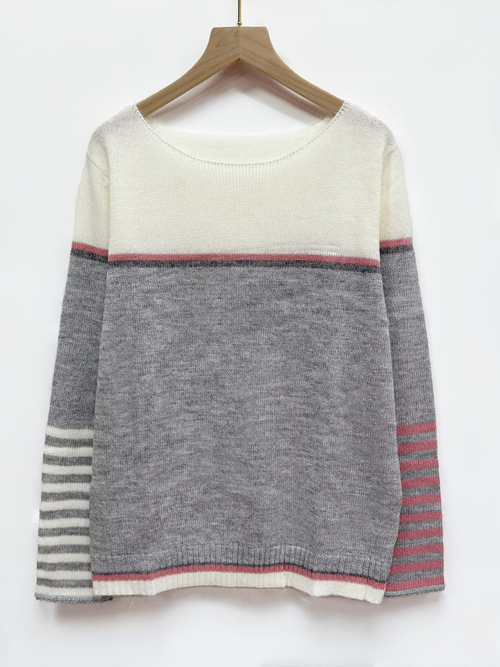 Marion | Colour-Block Long Sleeve Jumper