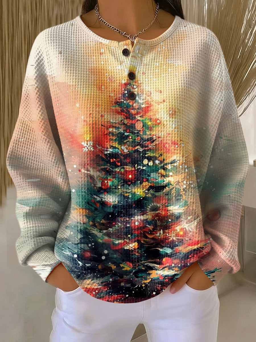 Nella | Christmas Tree Henley Top