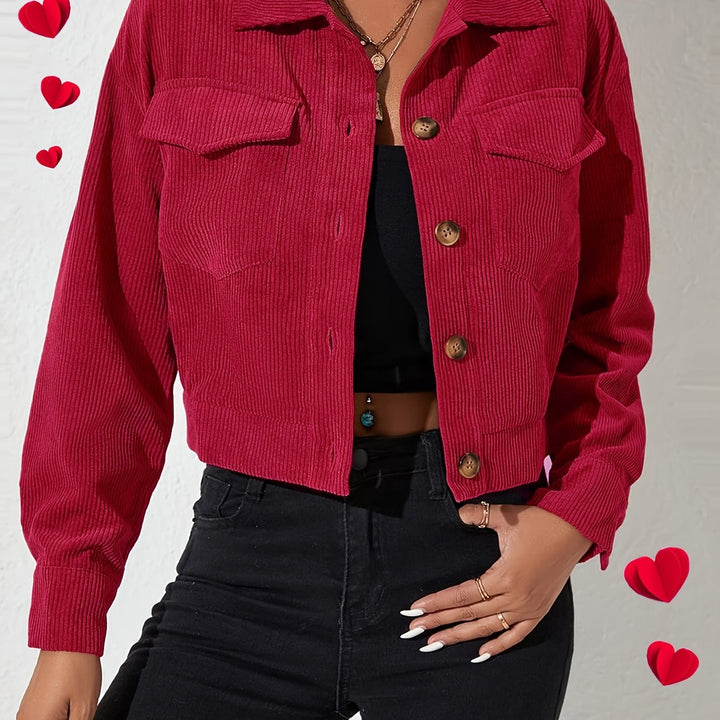 Evelyn | Cropped Button-Front Jacket