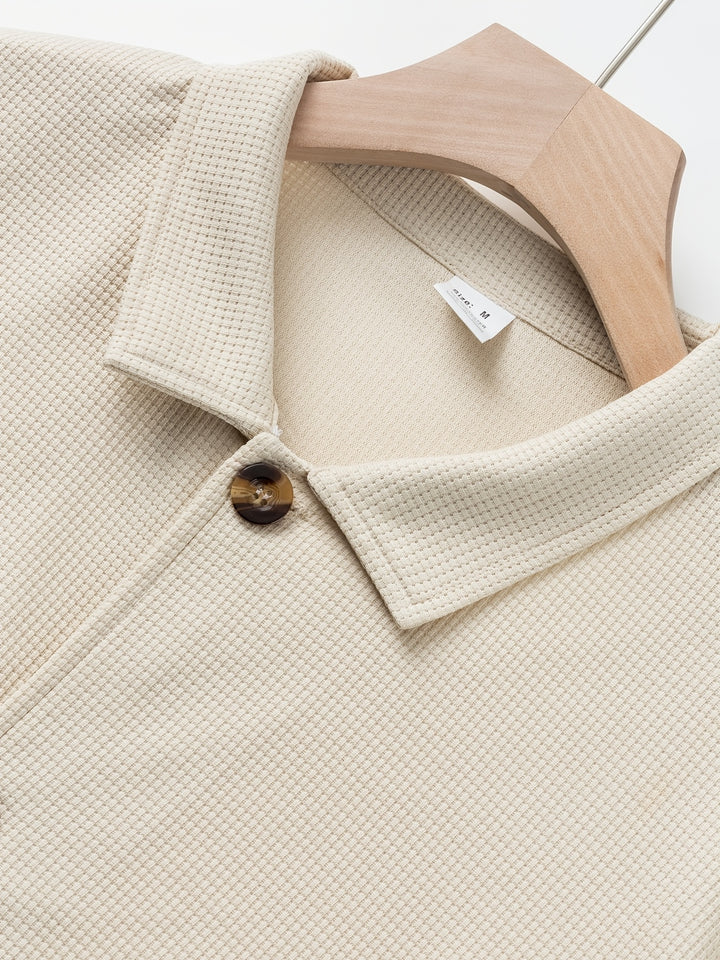 Gerald | Textured Button-Front Jacket