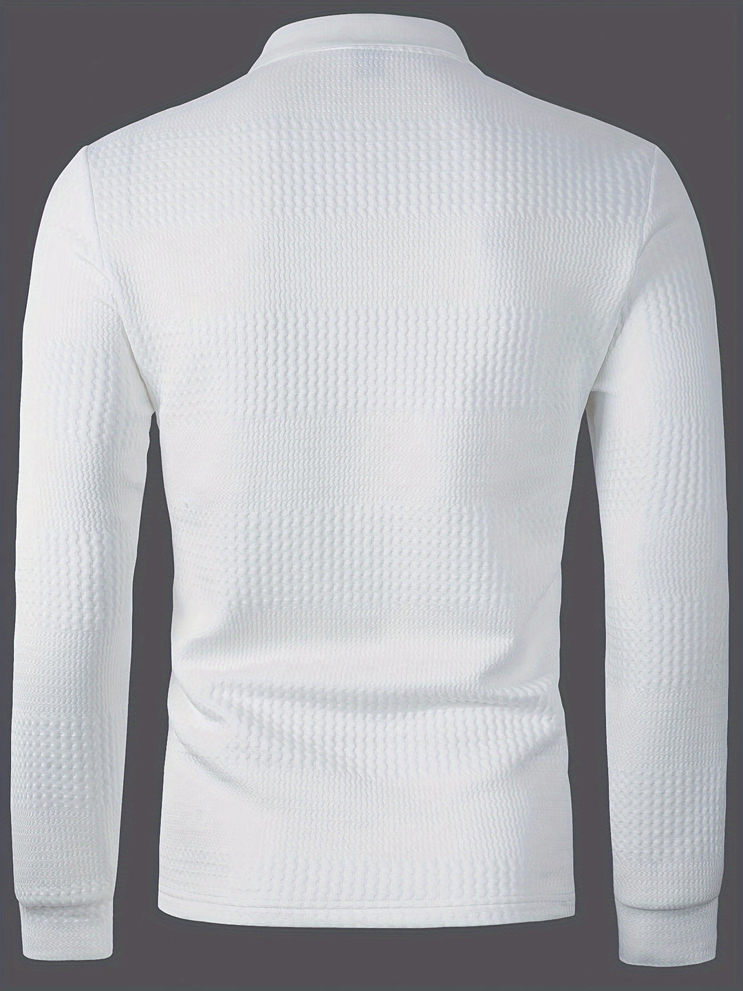 Lawrence | Textured Long Sleeve Polo Shirt