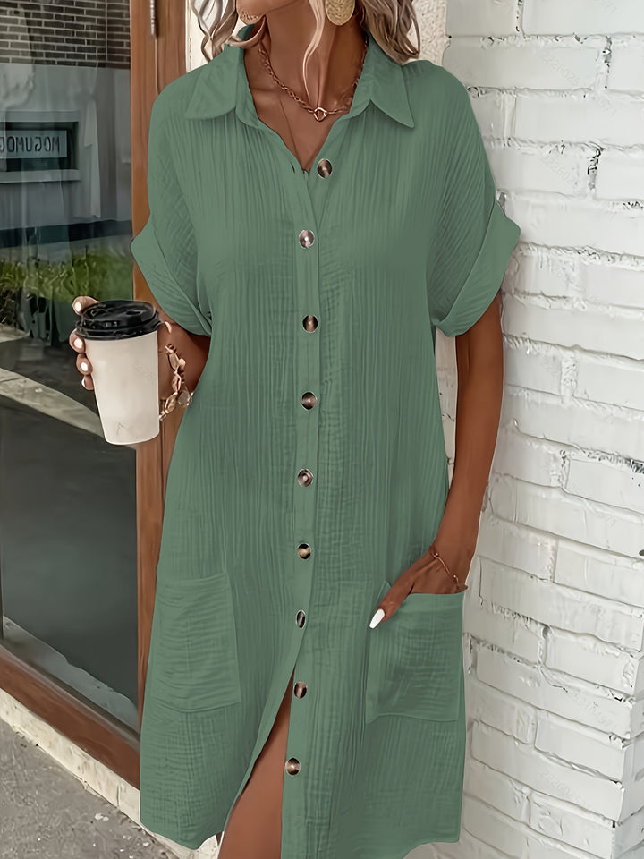 Georgia | Relaxed Button-Front Shirt Dress