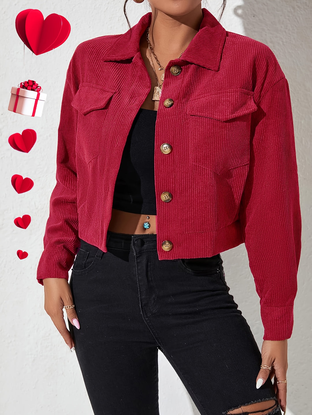 Evelyn | Cropped Button-Front Jacket