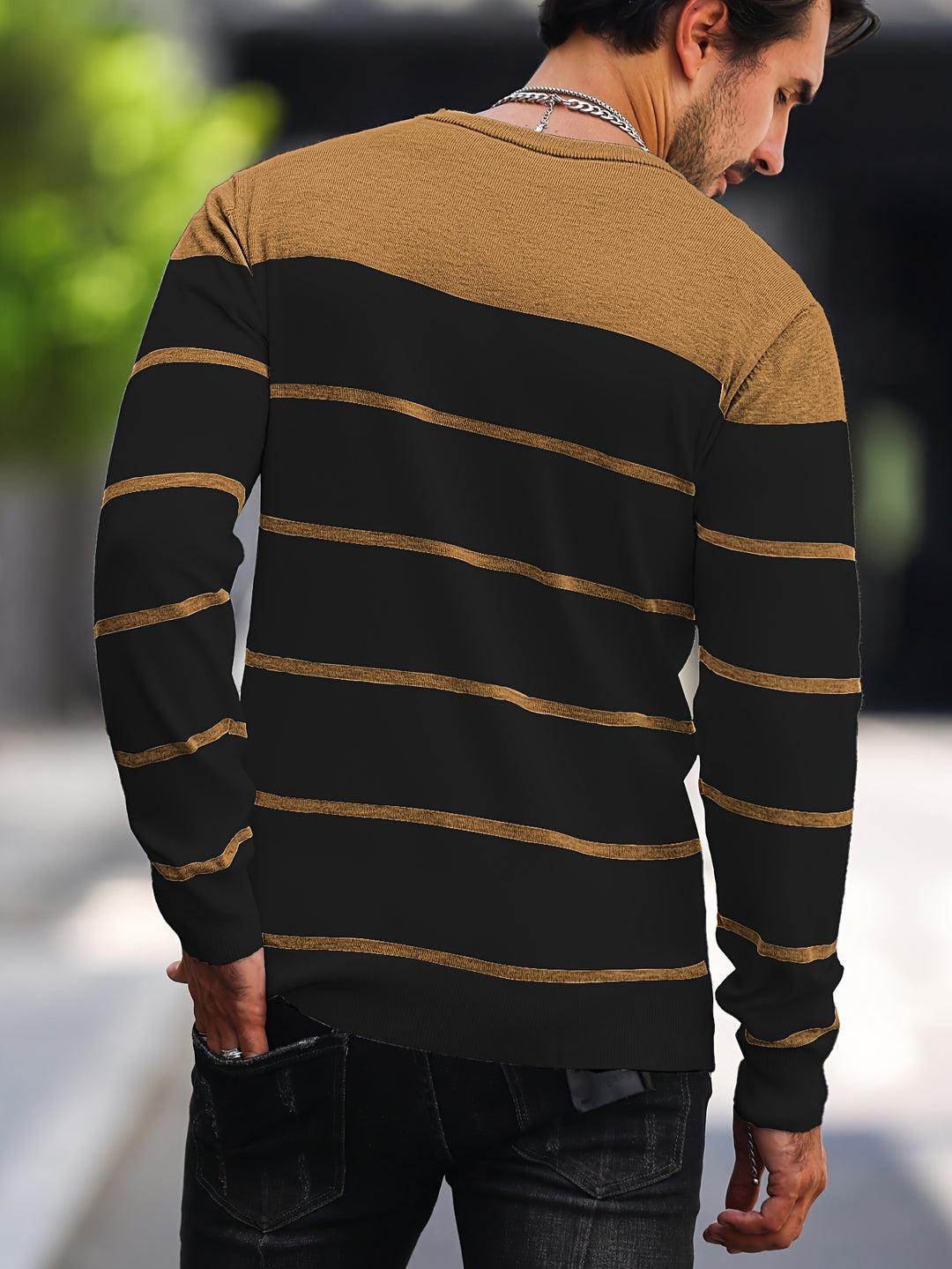 Harrison | Colour-Block Striped Sweater