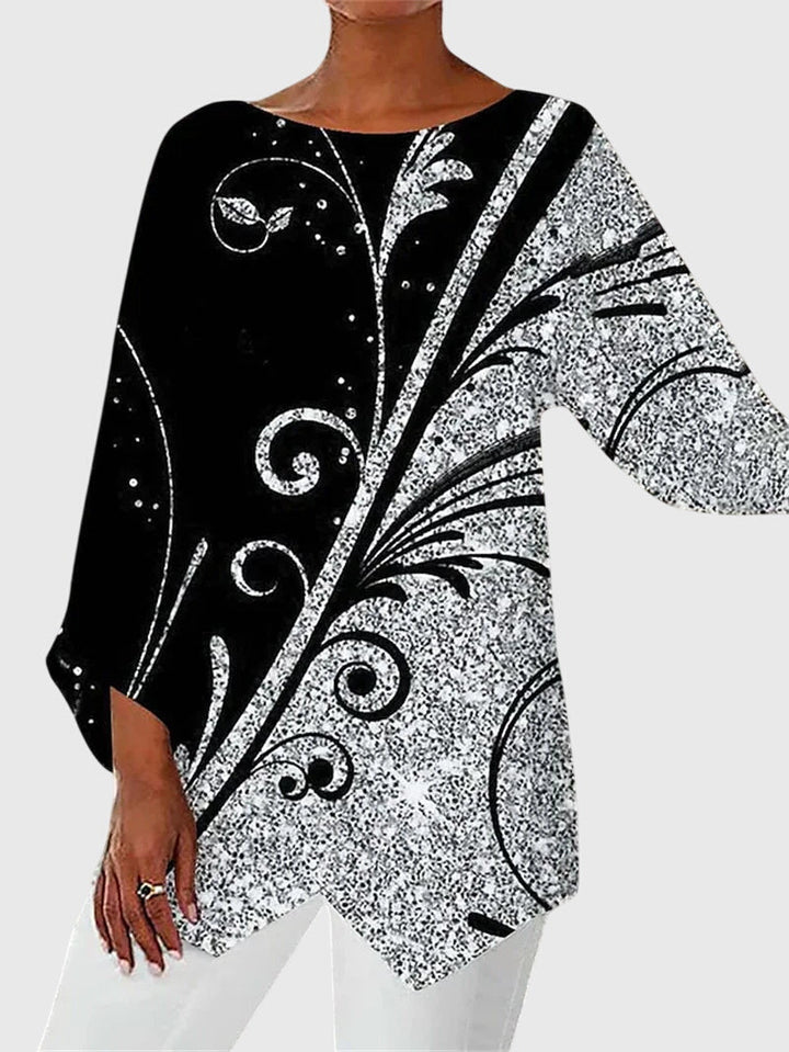 Roxanne | Shimmer Butterfly Long-Sleeve Top