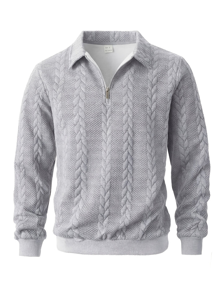 Harvey | Textured Half-Zip Pullover