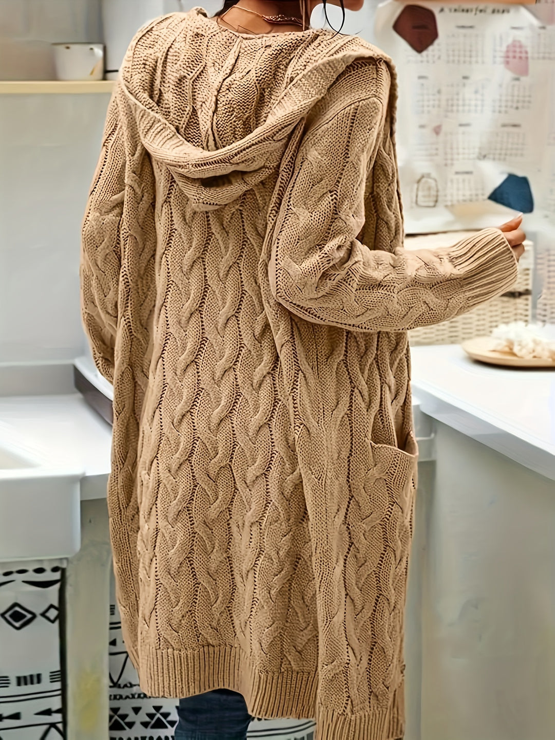 Rosanna | Longline Cable-Knit Cardigan