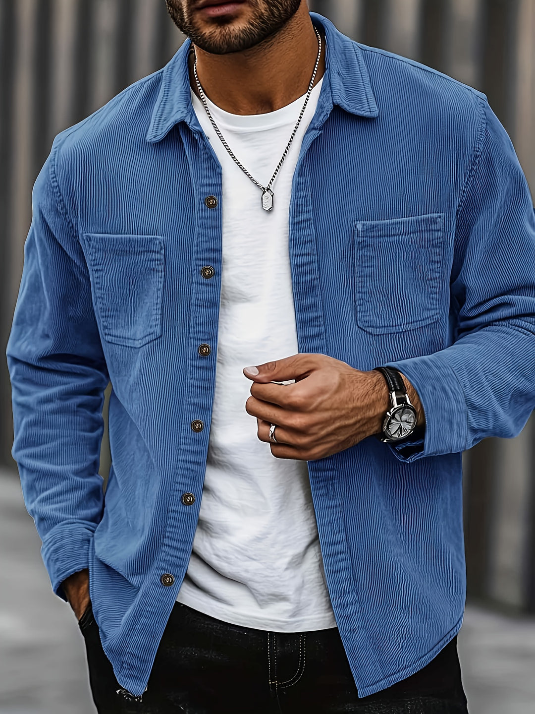 Dalton | Textured Ribbed Overshirt
