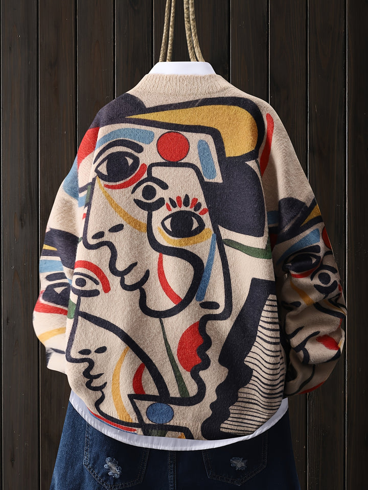 Saskia | Artful Abstract Jumper