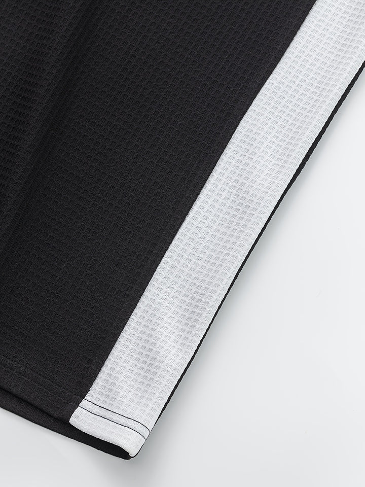 Bryce | Textured Contrast Henley Shirt