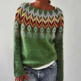 Frida | Nordic Patterned Knitted Sweater