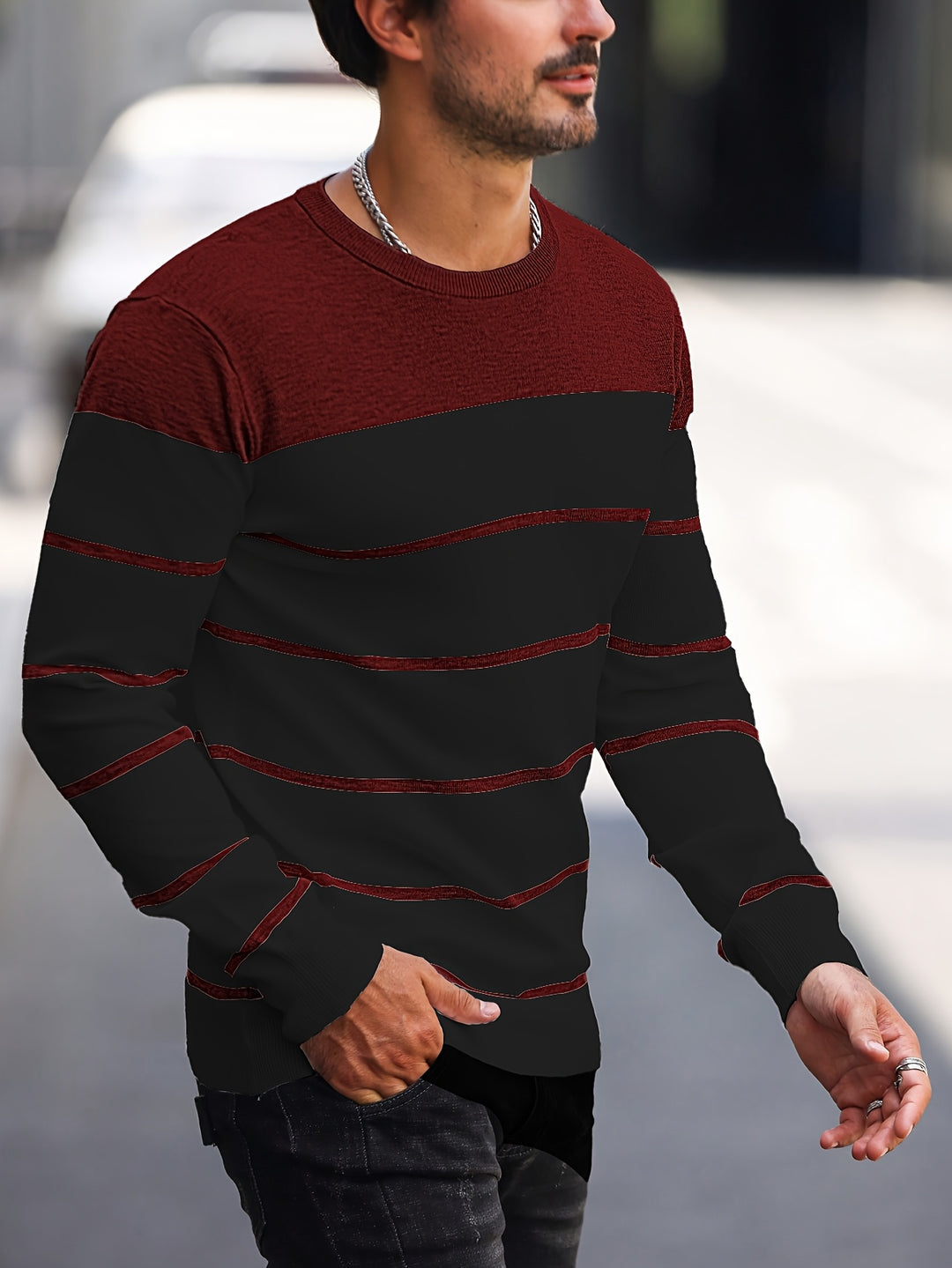 Harrison | Colour-Block Striped Sweater