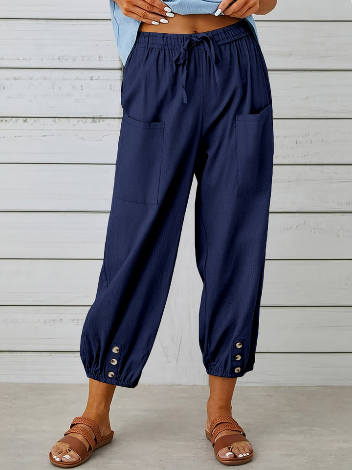 Colleen | Relaxed Drawstring Capris