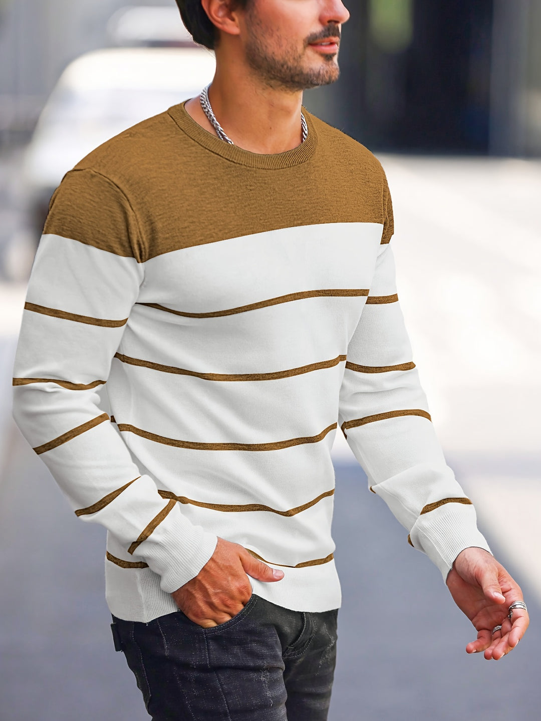Harrison | Colour-Block Striped Sweater