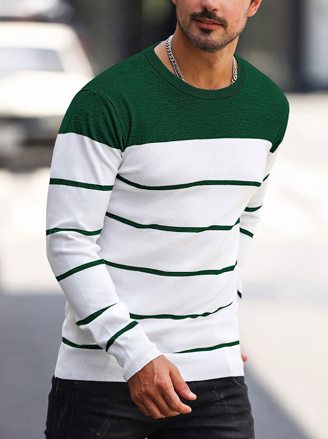 Harrison | Colour-Block Striped Sweater