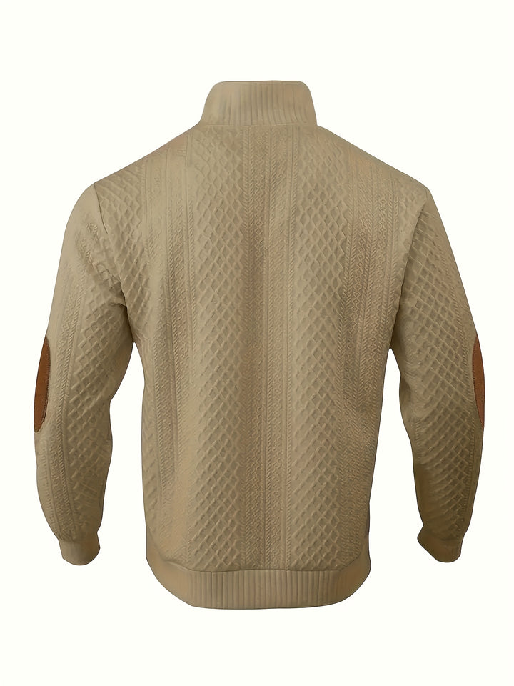 Donovan | Textured Stand-Collar Jumper