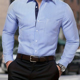 Harrington | Refined Striped Long Sleeve Shirt