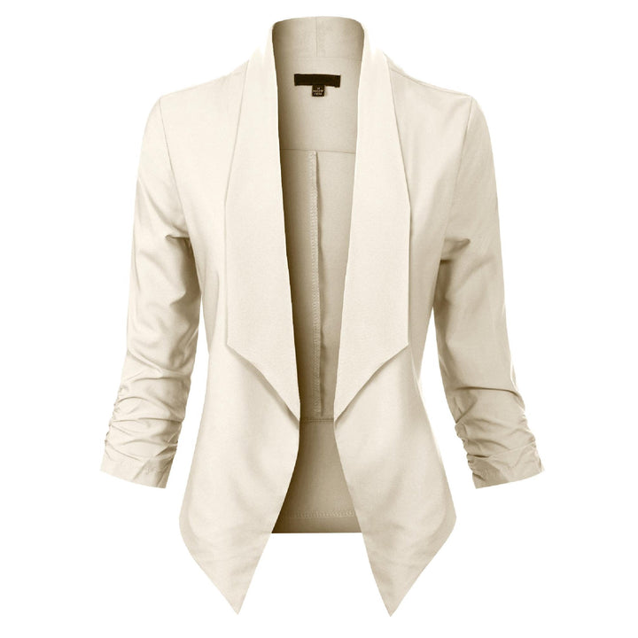 Camilla | Draped Open-Front Blazer