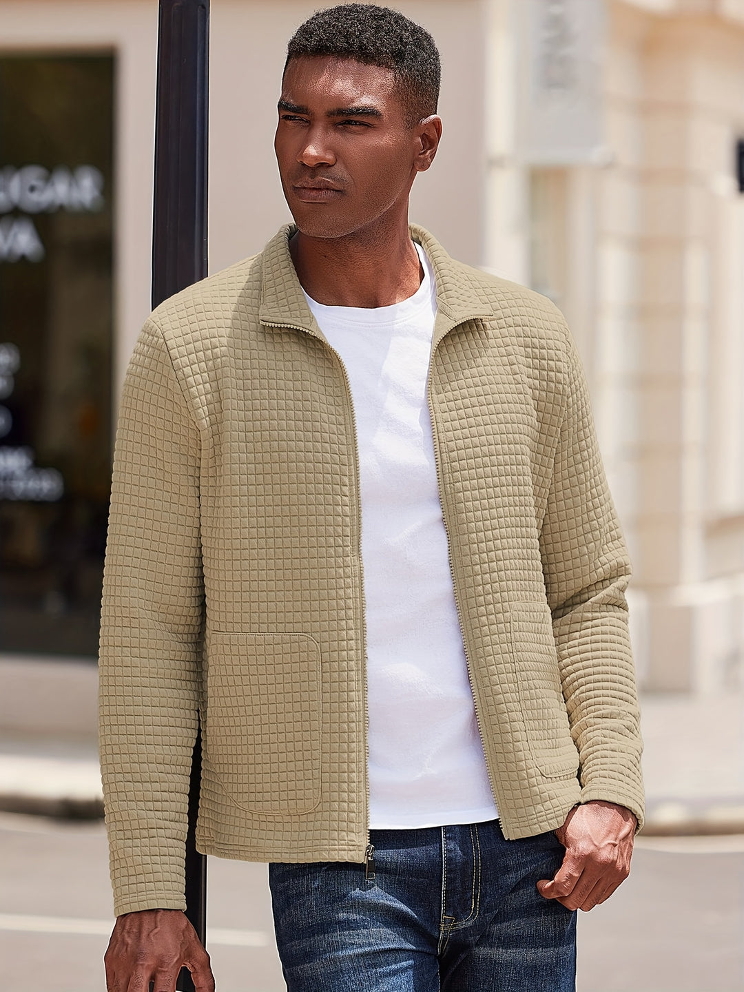 Weston | Textured Zip-Up Jacket