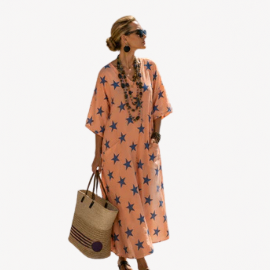 Isadora | Star-Print Flowing Kaftan