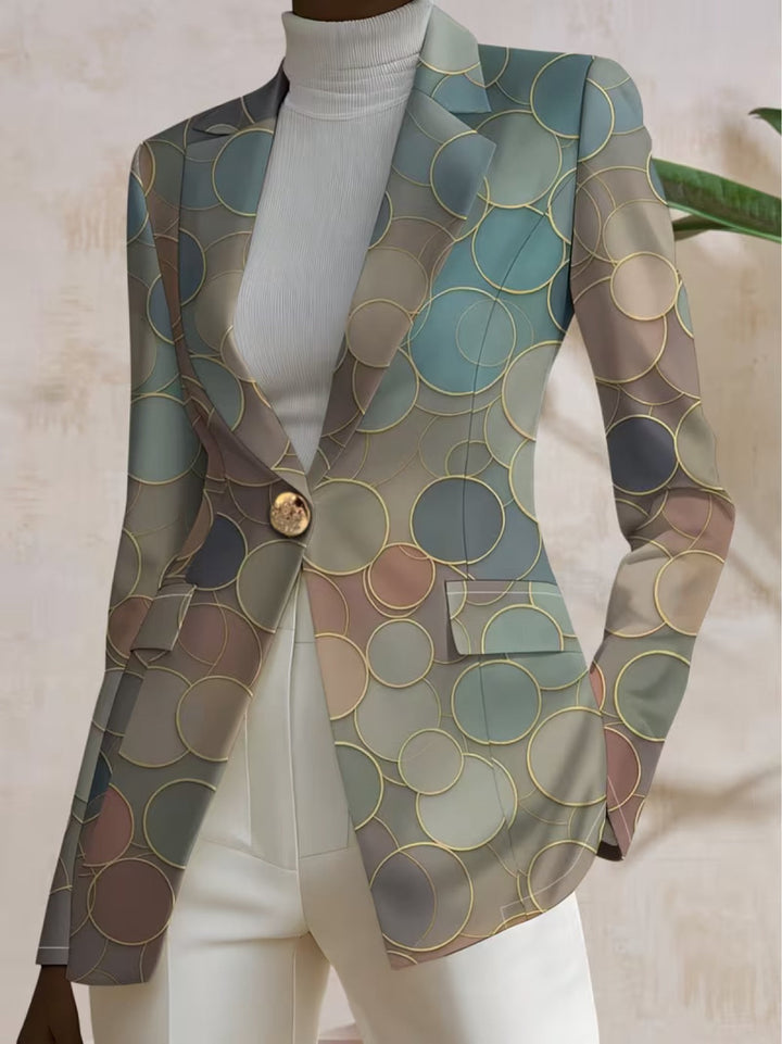 Theodora | Circle Print Tailored Blazer