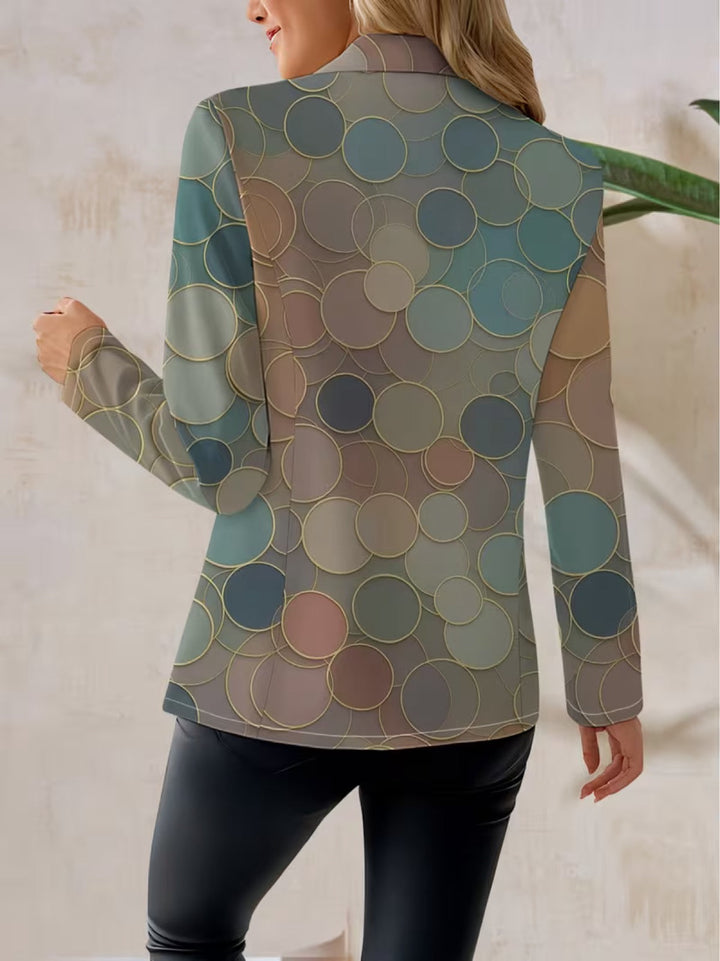 Theodora | Circle Print Tailored Blazer
