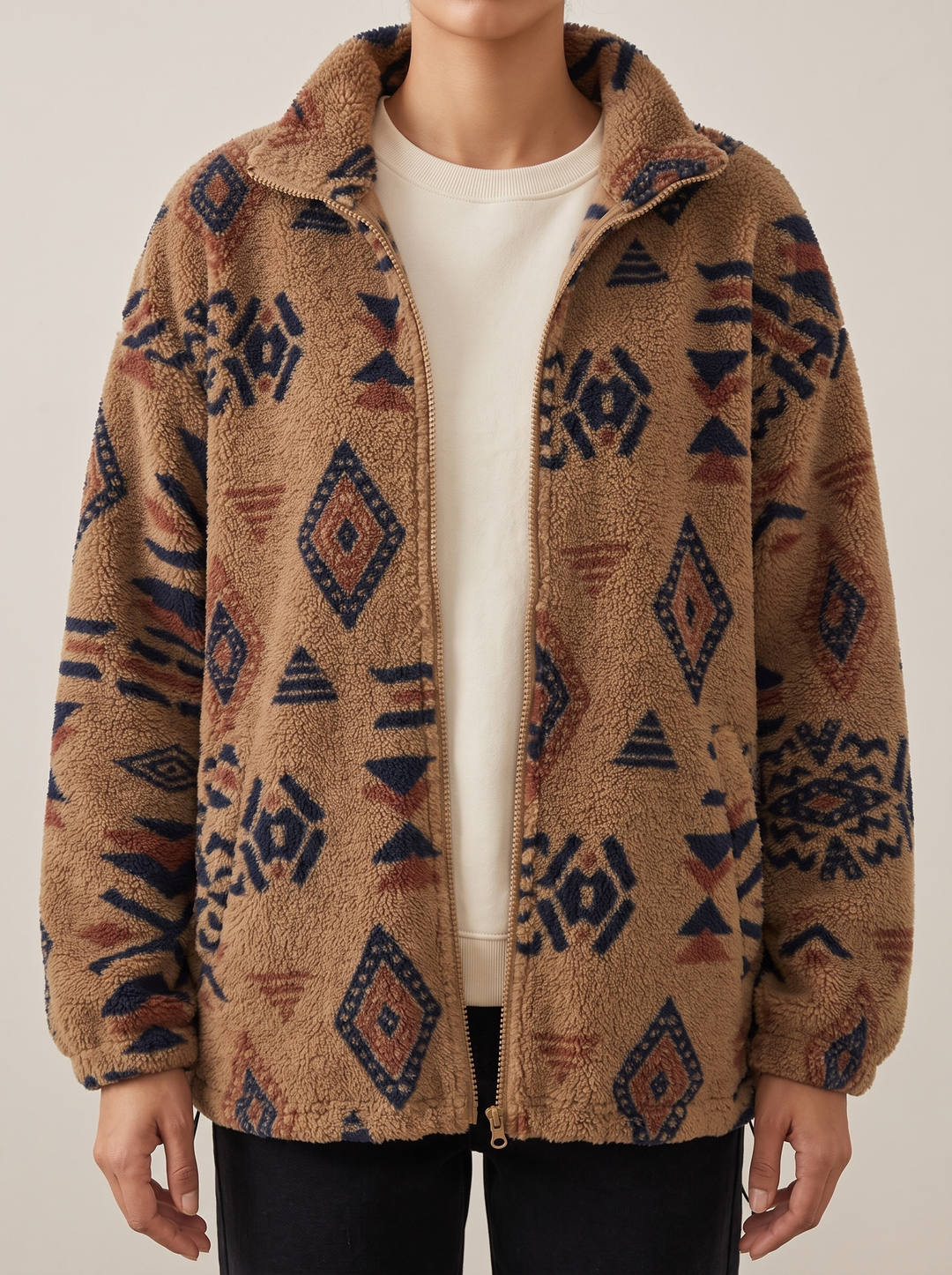 Brynn | Patterned Zip Bomber Jacket