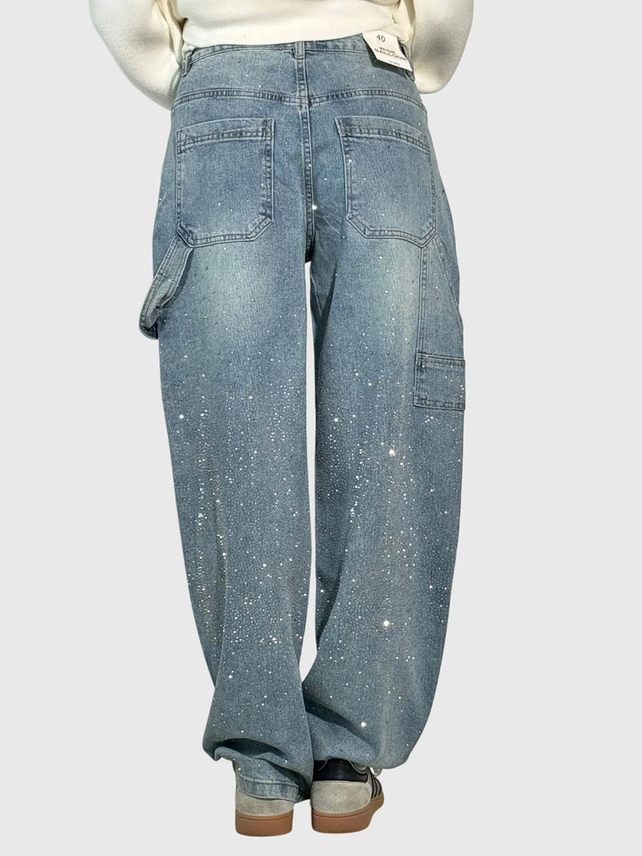 Lorena | Sparkling Wide-Leg Jeans