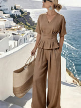 Vera | Refined Peplum Two-Piece Set