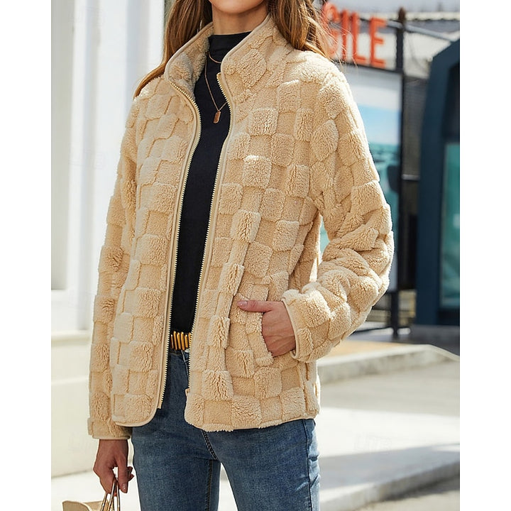 Odette | Textured Stand-Collar Jacket
