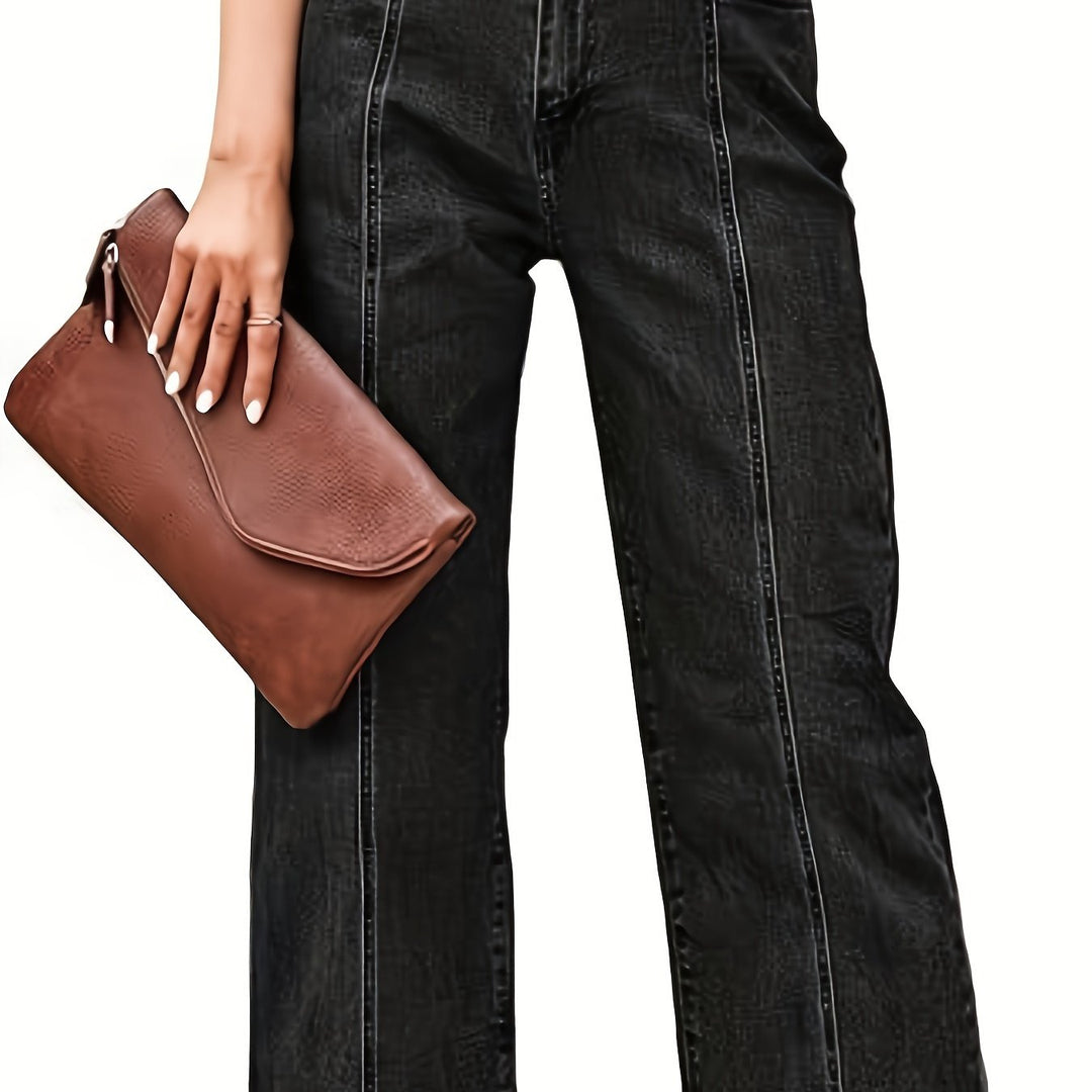 Priya | Cropped Straight-Leg Jeans