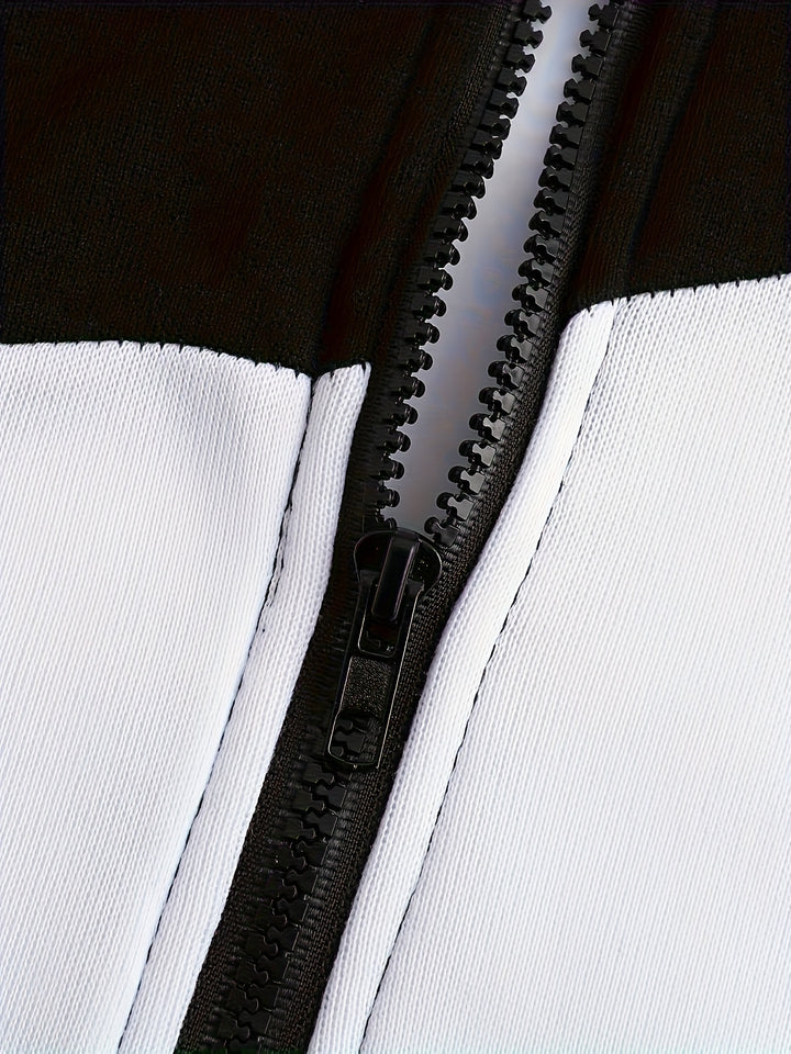 Carter | Colour Block Hooded Zip Jacket