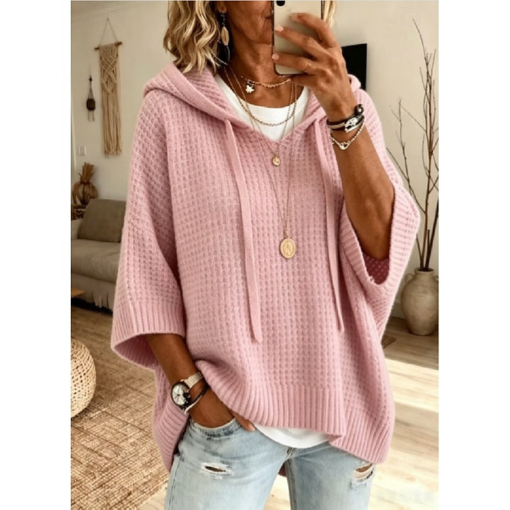 Paige | Relaxed Waffle-Knit Hoodie
