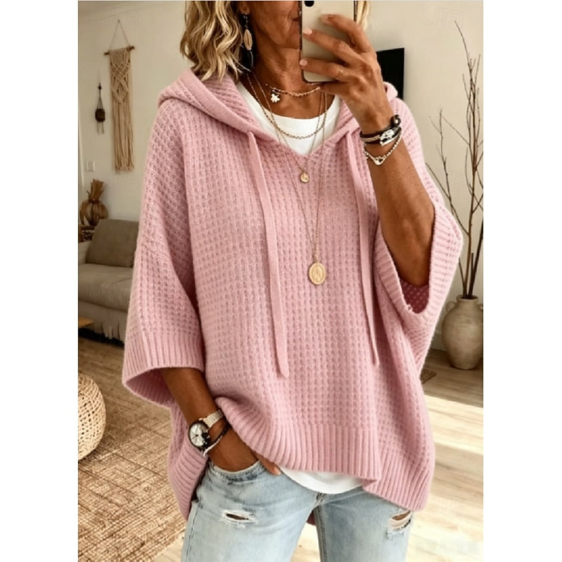 Bernice | Relaxed Waffle-Knit Hoodie