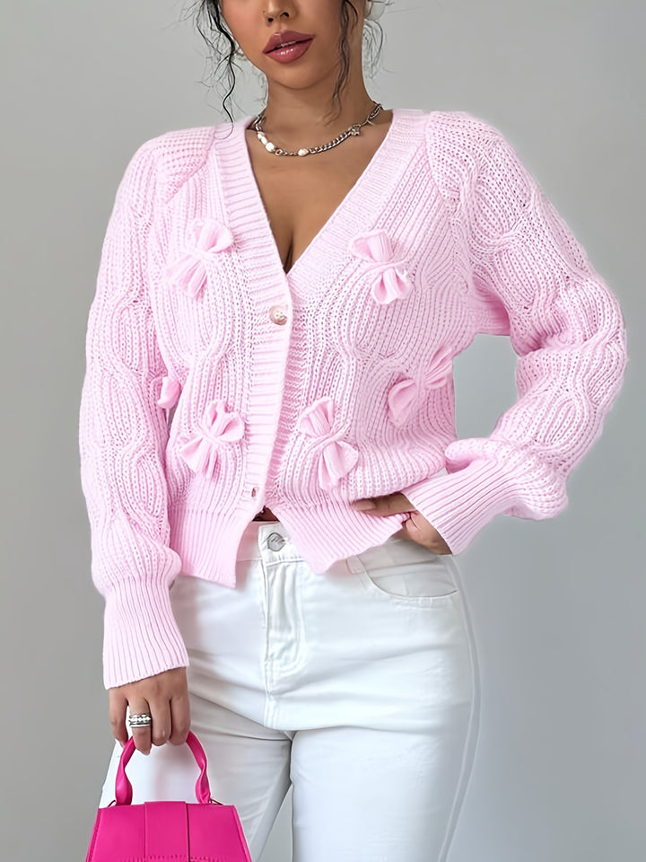 Rosanna | Bow-Detail Long Sleeve Cardigan