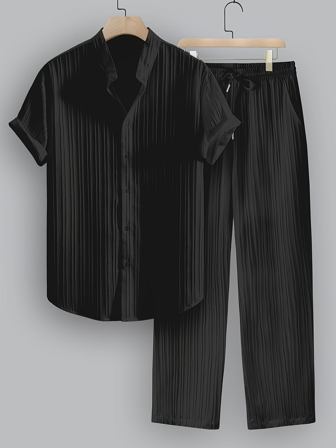 Nathan | Relaxed Stand-Collar Two-Piece Set