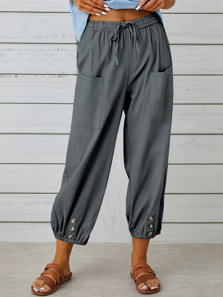 Colleen | Relaxed Drawstring Capris