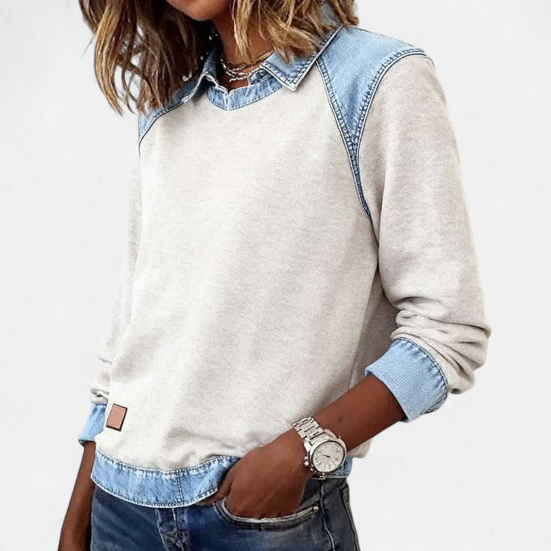 Caitlin | Relaxed Layered-Look Sweater