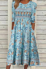 Philippa | Blossom Boho Midi Dress
