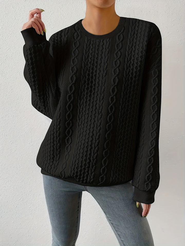 Holly | Textured Crewneck Sweatshirt