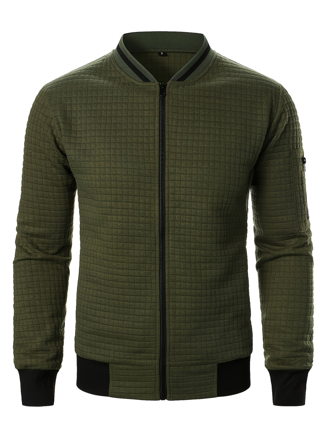 Spencer | Textured Zip-Up Bomber Jacket