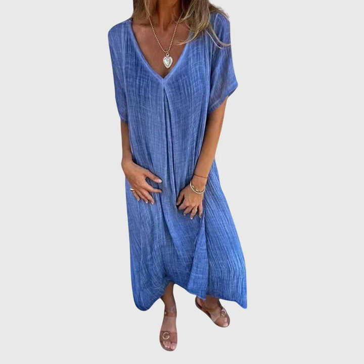 Petra | Relaxed V-Neck Midi Dress