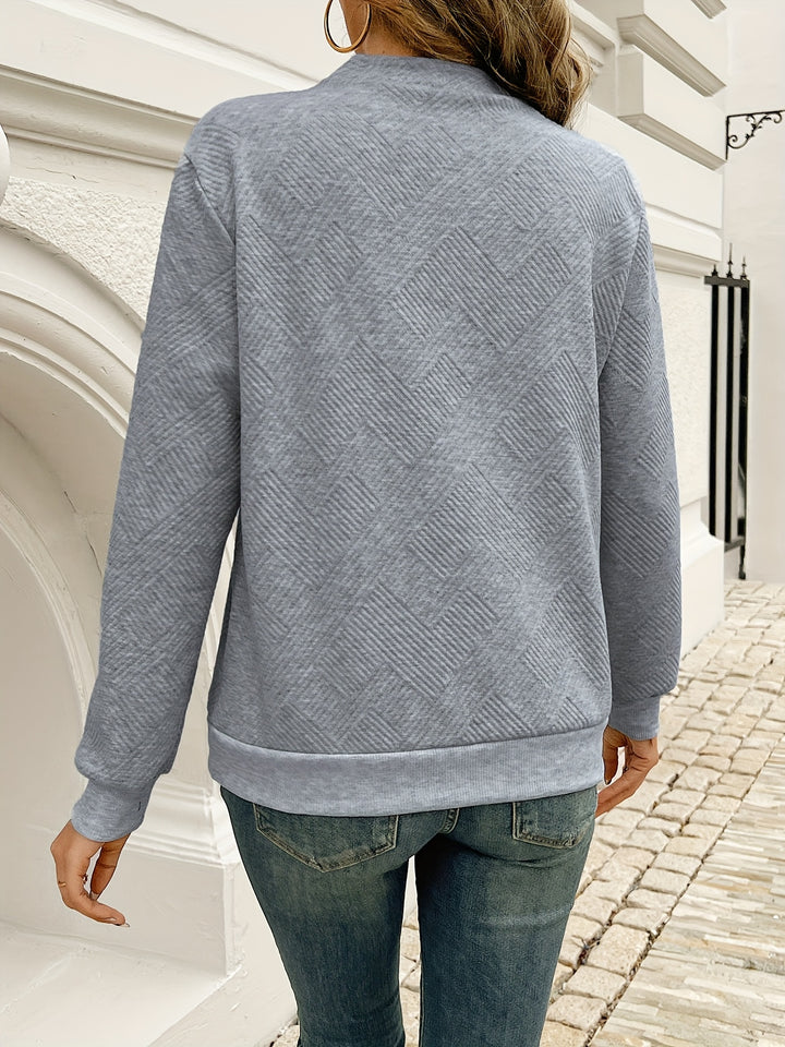 Gloria | Asymmetrical Button-Neck Sweater